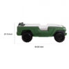 Randy SUV Twin Bed with Lights and Sound Effects, Green Faux Leather