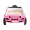 Randy SUV Twin Bed with Lights and Sound Effects, Pink Faux Leather