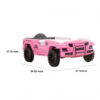 Randy SUV Twin Bed with Lights and Sound Effects, Pink Faux Leather