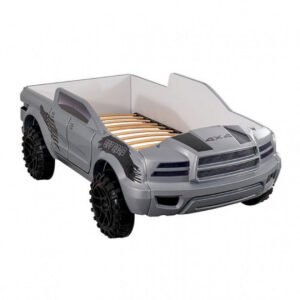 Tonie Truck Twin Bed, Interactive Lights and Sound Effects, Gray ABS
