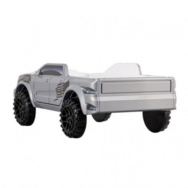 Tonie Truck Twin Bed, Interactive Lights and Sound Effects, Gray ABS