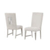 1502202669923ee00cb27.jpeg Diaz Dining Side Chair Set of 2, Tapered Legs, Light Gray Poplar Wood