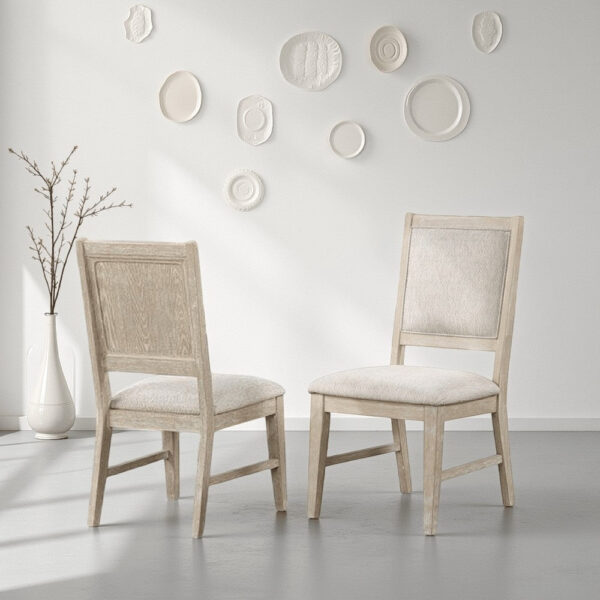 1502202669923ef313de7.jpeg Rozie Dining Side Chair Set of 2, Tapered Legs, Light Oak Poplar Wood