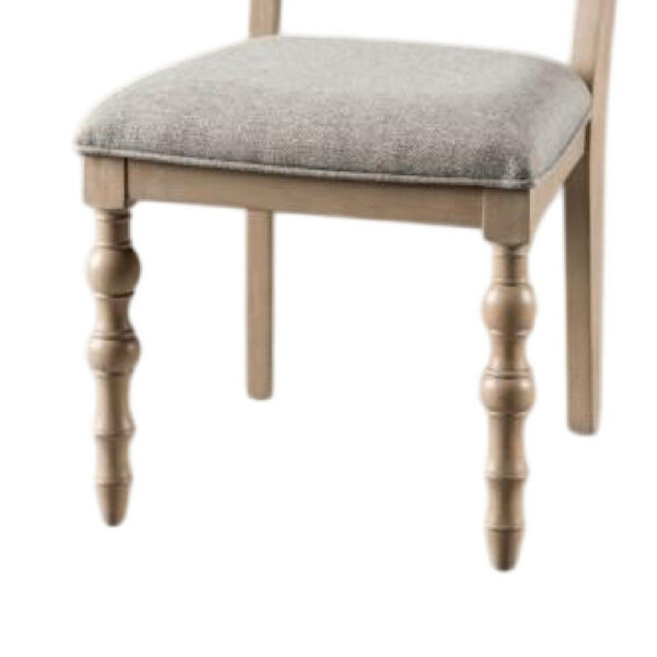 Cherie Dining Side Chair Set of 2, Turned Legs, Light Brown Solid Wood