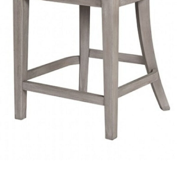 Zoko Counter Height Chair Set of 2, Curved Cut Out Back, White Wash