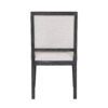 Kizie Dining Side Chair Set of 2, Farmhouse Panel Design, Black Wood