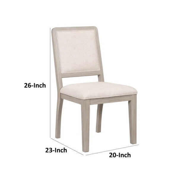 Giva Dining Side Chair Set of 2, Rattan Design, Natural Brown Wood