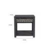Zoko Side End Table, 1 Drawer, 1 Shelf, Ash Gray Rubberwood, 24 Inch