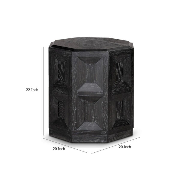 150220266992401ad11ad.jpeg Kizie Accent Side End Table, Black Rubberwood, Rectangular 20 Inch