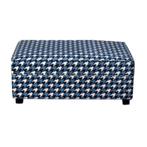 150220266992403b5c1f1.jpeg Colin Ottoman, Gray Blue White Houndstooth Polyester, 40in Rectangular