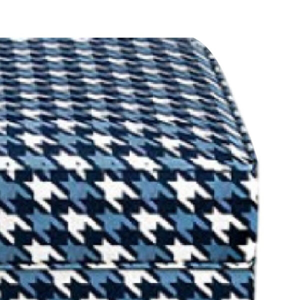 150220266992403f11bd4.jpeg Colin Ottoman, Gray Blue White Houndstooth Polyester, 40in Rectangular