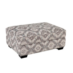 15022026699240823c186.jpeg Berrie Ottoman, Geometric Gray White Polyester, Solid Wood, 40 Inch