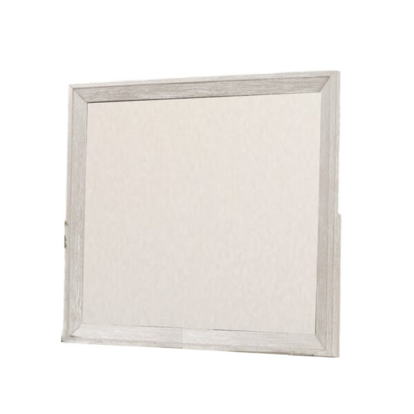 150220266992408f19f2b.jpeg Diaz Dresser Mirror with Beveled Design, Light Gray Wood Frame 38x44