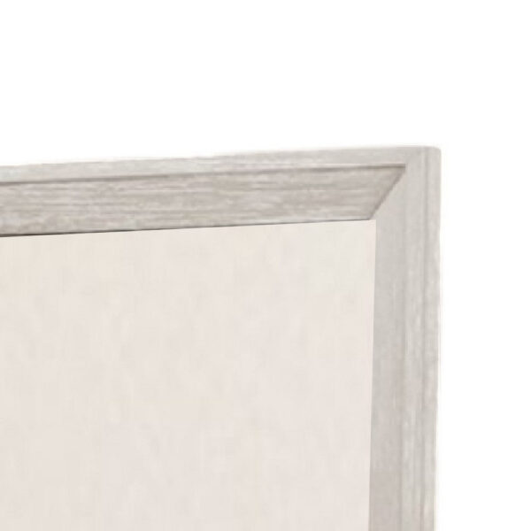 150220266992409096f86.jpeg Diaz Dresser Mirror with Beveled Design, Light Gray Wood Frame 38x44