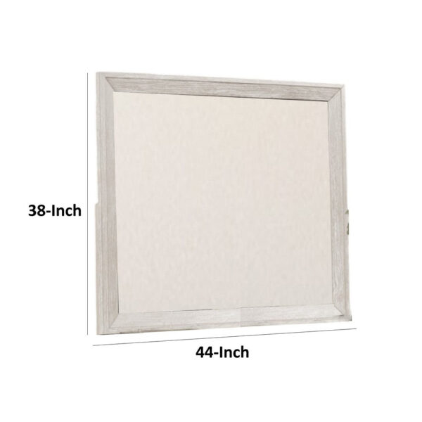 1502202669924093b73a1.jpeg Diaz Dresser Mirror with Beveled Design, Light Gray Wood Frame 38x44