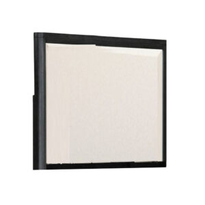 Zoko Dresser Mirror with Beveled Design, Ash Gray Solid Wood 38x42