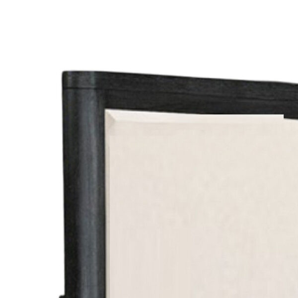 Zoko Dresser Mirror with Beveled Design, Ash Gray Solid Wood 38x42