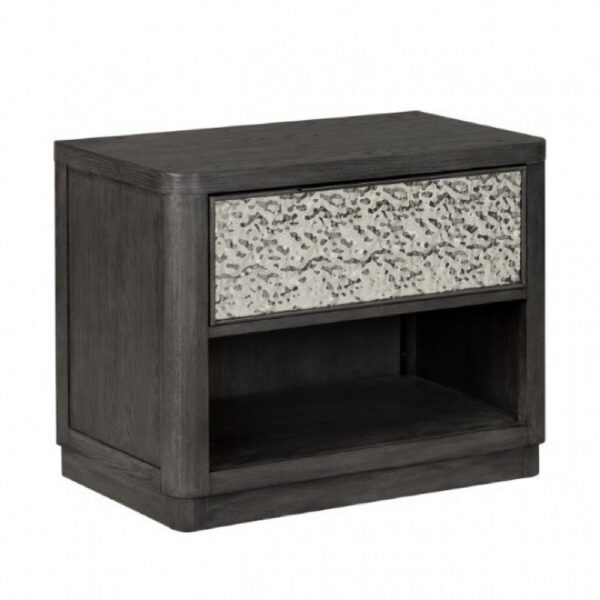 15022026699240d378ed8.jpeg Zoko Nightstand Table with 2 USB Ports, Metal Accents, Ash Gray Wood