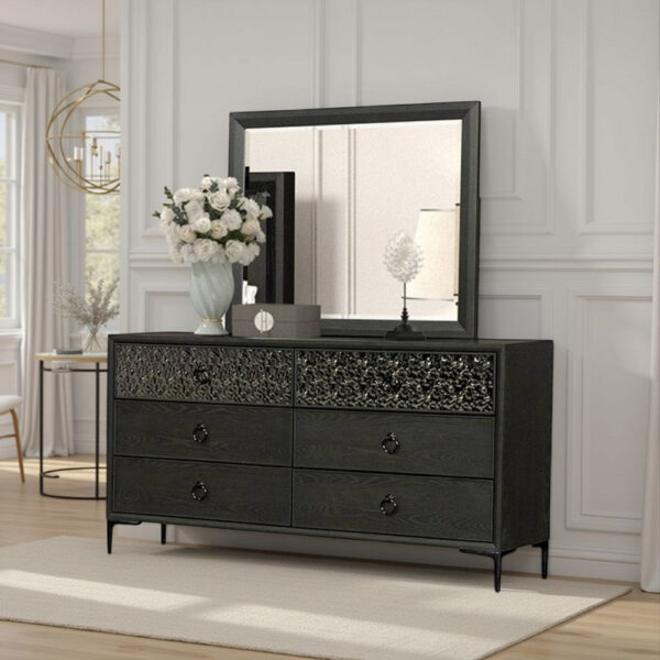 15022026699240f08412c.jpeg Kaira Dresser Mirror with Espresso Brown Solid Wood Frame, 36x42