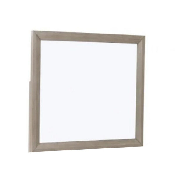 Kaira Vanity Dresser Mirror, Rustic Natural Oak Brown Wood 36x42