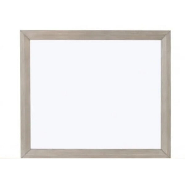 Kaira Vanity Dresser Mirror, Rustic Natural Oak Brown Wood 36x42