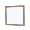 Kaira Vanity Dresser Mirror, Rustic Natural Oak Brown Wood 36x42