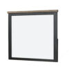 150220266992413902c8c.jpeg Ginie Mirror with Farmhouse Accents, Black and Oak Brown Wood 38x42