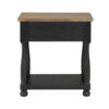 1502202669924146a2879.jpeg Ginie Nightstand, USB Ports and Drawer, Shelf, Black Rustic Oak Wood