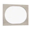 Celly Mirror, Round Beveled Edges, White Oak Solid Rubberwood 36x46