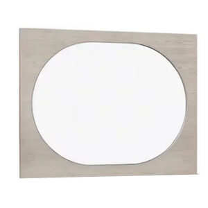 Celly Mirror, Round Beveled Edges, White Oak Solid Rubberwood 36x46