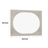 Celly Mirror, Round Beveled Edges, White Oak Solid Rubberwood 36x46
