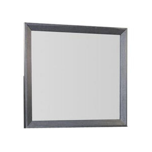 Kizie Dresser Mirror, Classic Weathered Black Solid Rubberwood 42 Inch