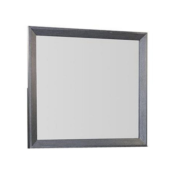 Kizie Dresser Mirror, Classic Weathered Black Solid Rubberwood 42 Inch