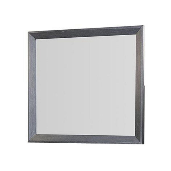 Kizie Dresser Mirror, Classic Weathered Black Solid Rubberwood 42 Inch