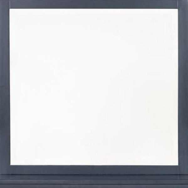 Alta Dresser Mirror, Subtle French Design, Blue Solid Wood, 40 Inch