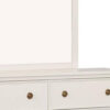 Alta Dresser Mirror, Classic French Design, White Solid Wood, 40 Inch