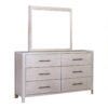 Reham Dresser Mirror, White Wash Brown Solid Wood, Oak Veneer, 38x42
