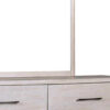 Reham Dresser Mirror, White Wash Brown Solid Wood, Oak Veneer, 38x42