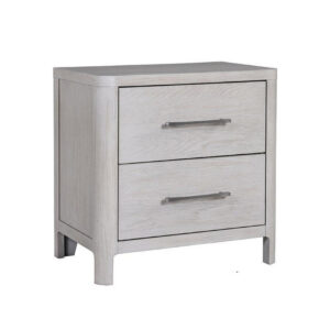 150220266992420244729.jpeg Reham Nightstand, 2 Drawers, USB A-C, White Wash Brown Wood, 27 Inch