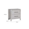 Reham Nightstand, 2 Drawers, USB A-C, White Wash Brown Wood, 27 Inch