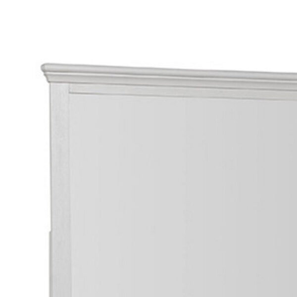 15022026699242105c117.jpeg Hamps Dresser Mirror, White Solid Wood, Subtle Frame Details, 38x42