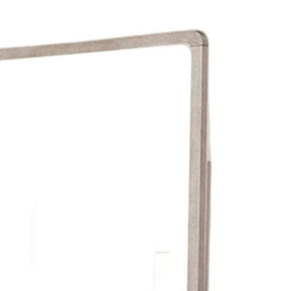 Giva Dresser Mirror, Rounded Edges, Natural Oak Beige Solid Wood 37x40
