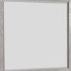 Rizvi Wall Mount Dresser Mirror, Beveled Accent, Gray Solid Wood 36x40