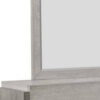 Rizvi Wall Mount Dresser Mirror, Beveled Accent, Gray Solid Wood 36x40