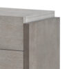 Rizvi Nightstand, 2 Drawers, Dustproof Cases, Gray Solid Wood 26 Inch