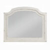 Wall Mount Dresser Mirror, Beveled Glass, 38x47, Rustic Washed White