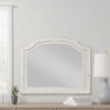 Wall Mount Dresser Mirror, Beveled Glass, 38x47, Rustic Washed White
