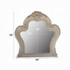 Ally Vanity Mirror, 46x46, Scrolled Carved Classic Details, White Wood