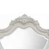 Maver Dresser Mirror, 46x48, Beveled Edges, White Ornate Carved Wood