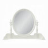 Dorie Vanity Dresser Mirror, 35x48, White Wood Floral, Beveled Edge